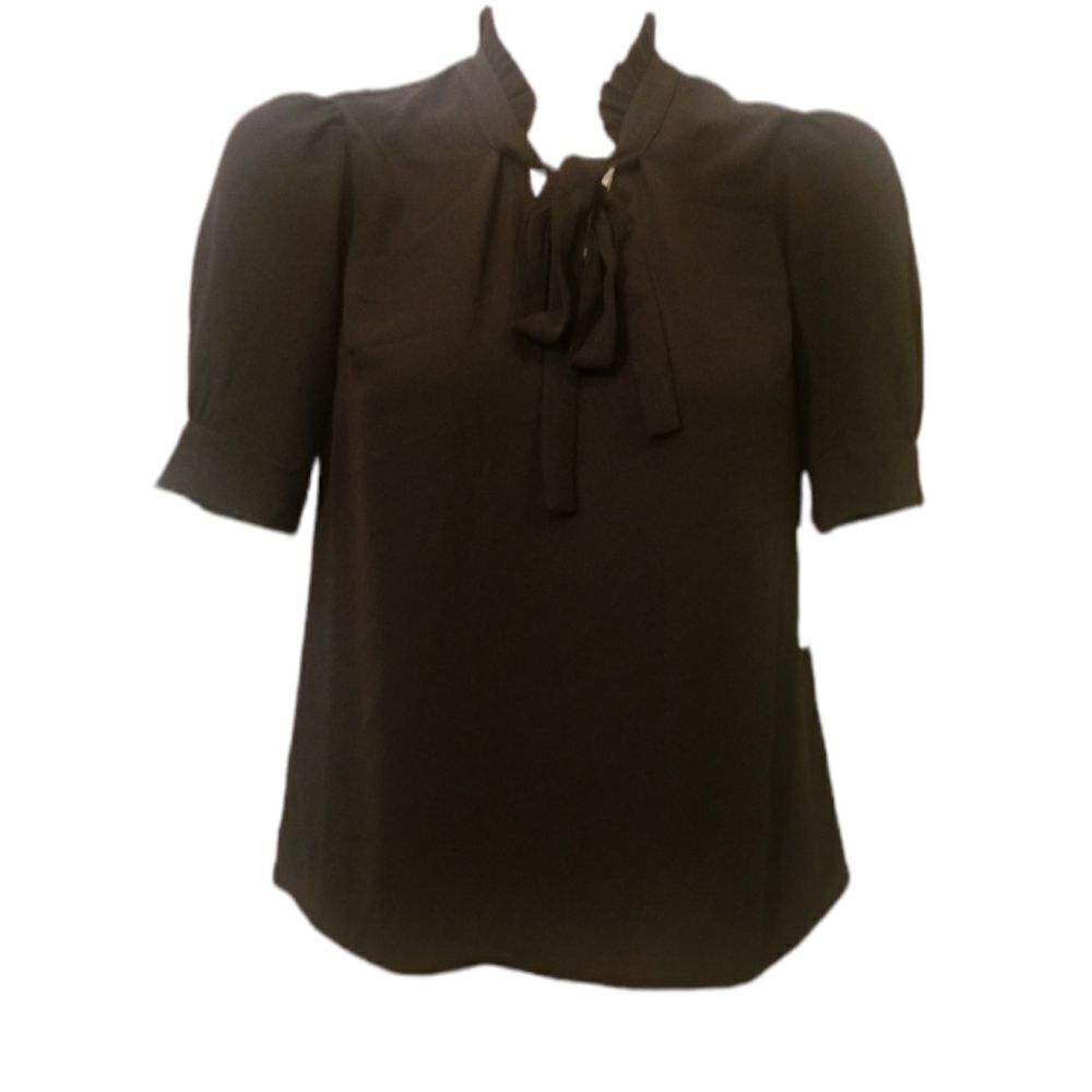 CeCe Sheer Bow Tie Blouse Size XXS NWT